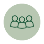 Symbol representing support for individuals.
